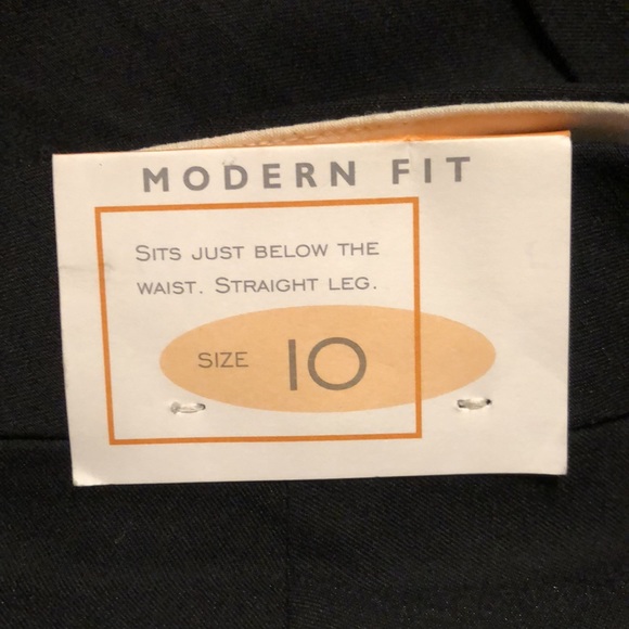PETITE SOPHISTICATE size 10 Modern Fit Stretchy Navy Blue Straight-leg $49 NEW - Picture 6 of 8